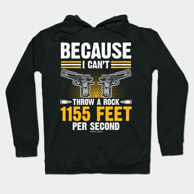 Because I Cant Throw A Rock 1155 Feer Per Second Hoodie by YouthfulGeezer